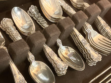 Load image into Gallery viewer, Gorham Sterling Silver Flatware Set in Buttercup pattern Serving for 12