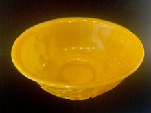 Load image into Gallery viewer, ANTIQUE PRUNUS CHINESE YELLOW PEKING GLASS BOWL ~SIGNED~ BIRDS