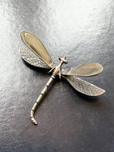 Load image into Gallery viewer, Sterling Silver Figural Dragon Fly Pin Brooch
