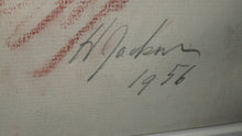 Load image into Gallery viewer, 1956 HARRY JACKSON SEPIA CHARCOAL STUDY SKETCH THE ITALIAN BAR