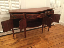 Load image into Gallery viewer, Antique Inlaid Mahogany Buffet Server with USS Constitution Pulls ~Salem, Mass~