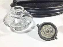 Load image into Gallery viewer, ANTIQUE 19th CENTURY FRENCH FIGURAL INK WELL STAND ~CUPID FORGING ARROWS~