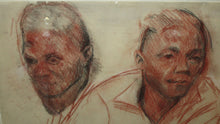 Load image into Gallery viewer, 1956 HARRY JACKSON SEPIA CHARCOAL STUDY SKETCH THE ITALIAN BAR