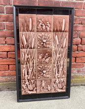 Load image into Gallery viewer, Antique Art Nouveau Fireplace Surround Tile Set Featuring Frogs & Lily Pads