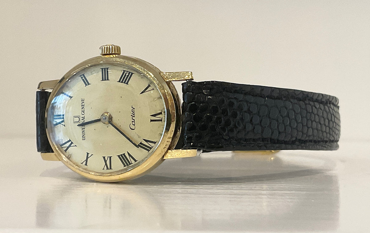 Universal Geneve for Cartier Ladies Watch in 18k Yellow Gold