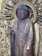 Load image into Gallery viewer, Japanese Black Lacquer Butsudan Buddha Altar with Gold Gilt Interior