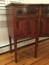 Load image into Gallery viewer, Antique Inlaid Mahogany Buffet Server with USS Constitution Pulls ~Salem, Mass~