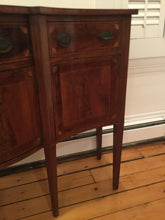 Load image into Gallery viewer, Antique Inlaid Mahogany Buffet Server with USS Constitution Pulls ~Salem, Mass~