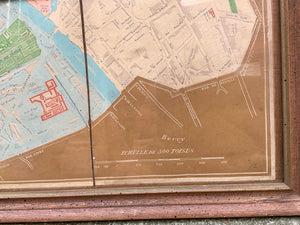 Antique Plan of Paris in Relief circa 1842