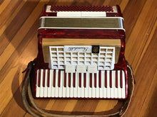 Load image into Gallery viewer, Scandalli of Italy Red Pearlized Accordion in Case