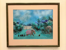 Load image into Gallery viewer, 1980’s Mixed Media Painting of the Elms Mansion Newport, RI Elephant Day
