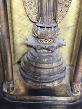 Load image into Gallery viewer, Japanese Black Lacquer Butsudan Buddha Altar with Gold Gilt Interior