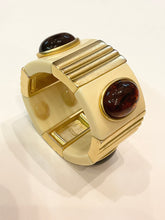 Load image into Gallery viewer, Yves Saint Laurent Lucite Tiger Eye Stretch Bracelet ~ Big & Chunky~