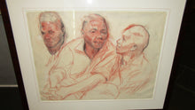 Load image into Gallery viewer, 1956 HARRY JACKSON SEPIA CHARCOAL STUDY SKETCH THE ITALIAN BAR