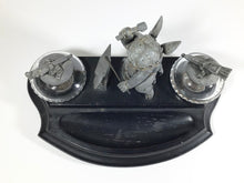 Load image into Gallery viewer, ANTIQUE 19th CENTURY FRENCH FIGURAL INK WELL STAND ~CUPID FORGING ARROWS~