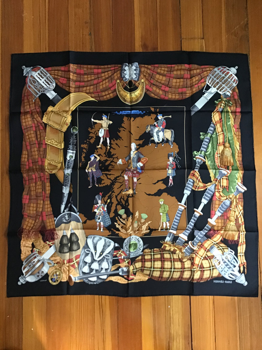 Hermes Scarf in Box ~Scotland~ Designed by Ledoux – LeMay & Co