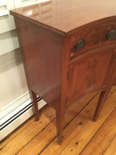 Load image into Gallery viewer, Antique Inlaid Mahogany Buffet Server with USS Constitution Pulls ~Salem, Mass~