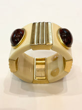 Load image into Gallery viewer, Yves Saint Laurent Lucite Tiger Eye Stretch Bracelet ~ Big & Chunky~