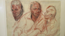 Load image into Gallery viewer, 1956 HARRY JACKSON SEPIA CHARCOAL STUDY SKETCH THE ITALIAN BAR