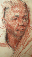 Load image into Gallery viewer, 1956 HARRY JACKSON SEPIA CHARCOAL STUDY SKETCH THE ITALIAN BAR