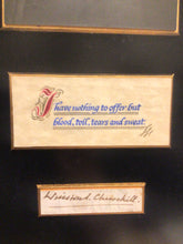 Load image into Gallery viewer, Winston Churchill Framed Picture, Quote & Autograph by Hamilton Autographs Inc. NY