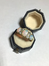 Load image into Gallery viewer, Antique Opal & Diamonds 18ct Yellow Gold Ring in Box ~Size 9.5~