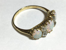 Load image into Gallery viewer, Antique Opal & Diamonds 18ct Yellow Gold Ring in Box ~Size 9.5~