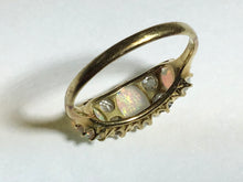 Load image into Gallery viewer, Antique Opal & Diamonds 18ct Yellow Gold Ring in Box ~Size 9.5~