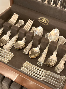 Gorham Sterling Silver Flatware Set in Buttercup pattern Serving for 12