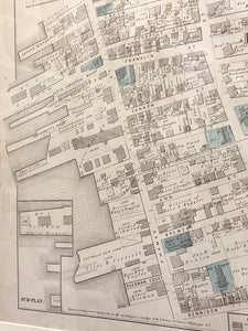 Antique Newport, RI Map Circa 1870’s Ward’s 4 & 5