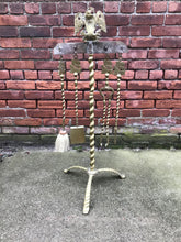 Load image into Gallery viewer, Antique Brass Nautical Fireplace Tool Set Attributed To Oscar Bach
