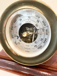 Vintage Chelsea Brass Barometer