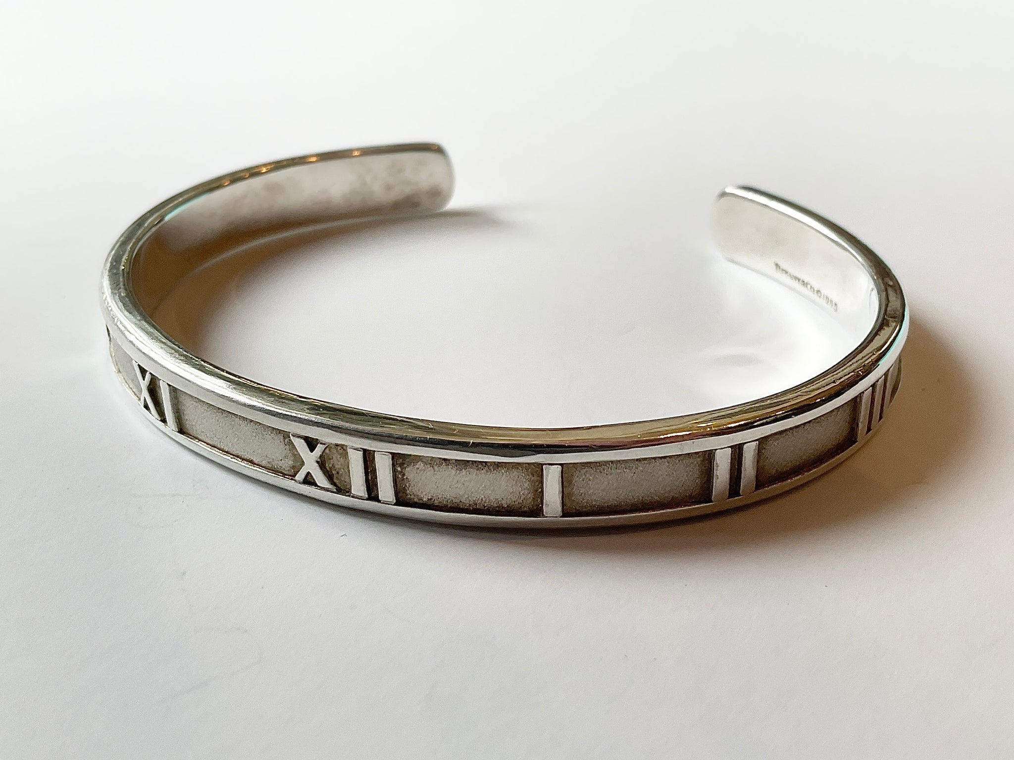 Tiffany & Co Silver Roman Atlas Cuff Bracelet