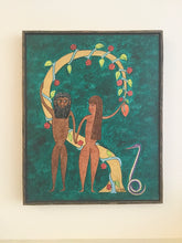 Load image into Gallery viewer, Haitian Adam &amp; Eve Tree of Life Oil on Board by S.E.Bottex circa 1960’s
