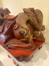 Load image into Gallery viewer, Antique Chinese Red Lacquer Foo Dog 19th Century
