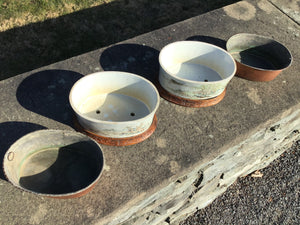 Antique Pair of Chinese Planters on Wood Bases