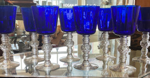 Set of 8 Art Deco Heisey Glass Water Goblets “Spanish” Pattern