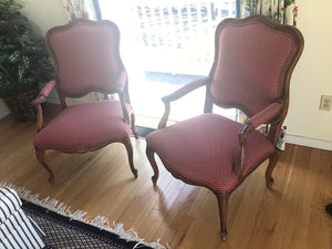 Pair of Italian Rococo Style Chairs by Ethan Allen Interiors