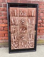 Load image into Gallery viewer, Antique Art Nouveau Fireplace Surround Tile Set Featuring Frogs &amp; Lily Pads
