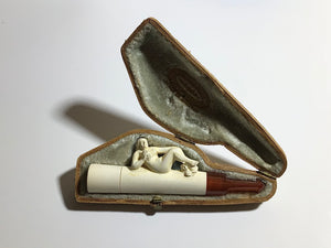 Antique Meerschaum of Austria Miniature Pipe Cigar Holder