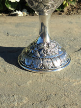 Load image into Gallery viewer, Antique Sterling Silver Goblet by Schofield in the &quot;Baltimore Rose&quot; pattern circa 1905
