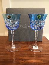 Load image into Gallery viewer, Pair of Waterford Crystal Simply Blue Goblets in Box
