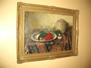 STILL LIFE OIL ON CANVAS SIGNED BEREND WOLTER WEYERS DUTCH LISTED ARTIST