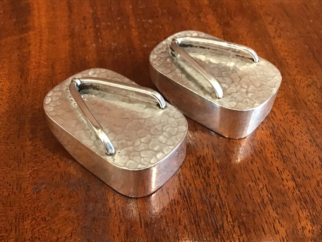 Pair of Japanese 950 Silver Figural Sandals Salt & Pepper Shakers