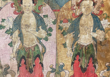 Load image into Gallery viewer, Antique Tibetan Thangka of Dharma Chakra Buddha
