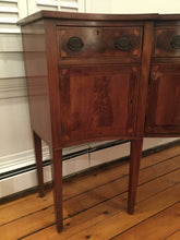 Load image into Gallery viewer, Antique Inlaid Mahogany Buffet Server with USS Constitution Pulls ~Salem, Mass~
