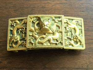 Antique Chinese Qing Period Dragon Belt Buckle