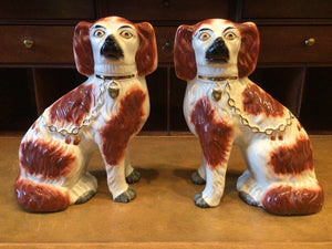 Antique Pair of Staffordshire Dogs