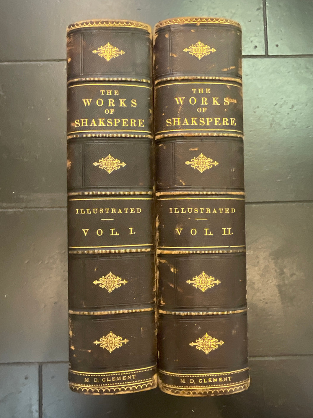 Antique 2 Volume Set of the Works of Shakespeare W.D. Clement