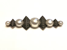 Load image into Gallery viewer, Judith Jack Sterling Silver &amp; Marcasite Pin Brooch
